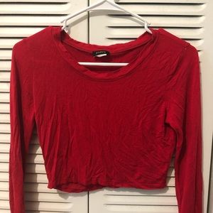Red long sleeve top